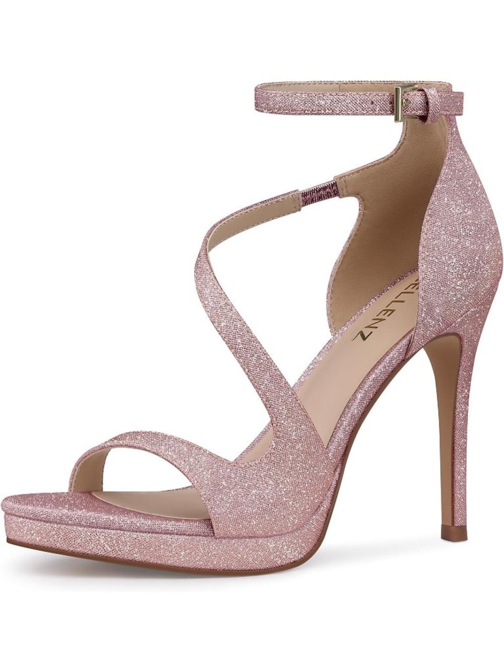 Women's Rose Gold Comfort Stylish Birthday Night out Wedding 4.3 Inch Sexy Heel